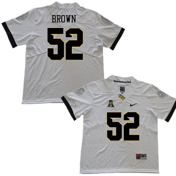 Men #52 Isaiah Brown UCF Knights College Football Jerseys Sale-White